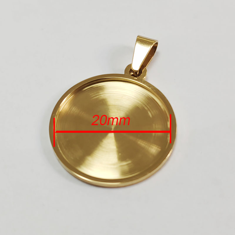 PDK-2 High-quality Polished Stainless Steel Blank Base Pendant