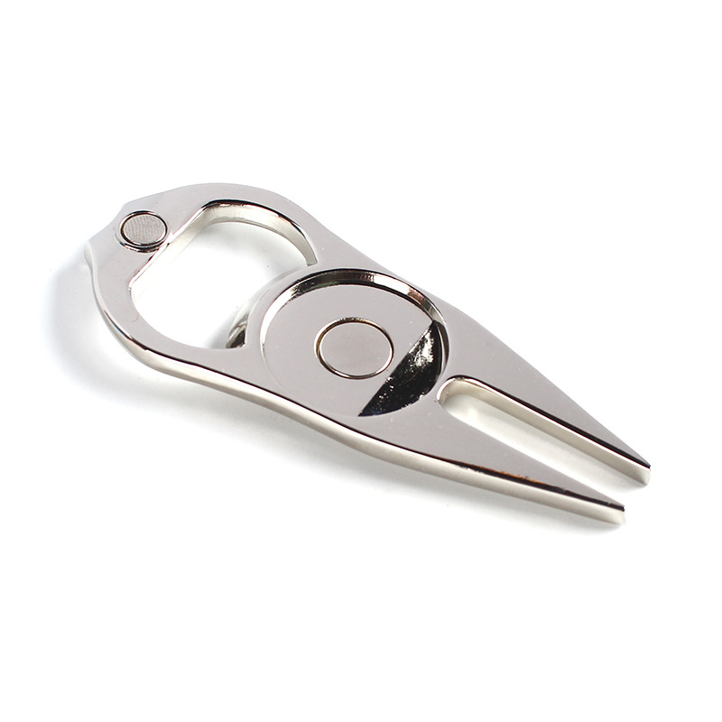 Zinc alloy Blank Divot Tool with Ball Marker and Bottle Opener Function