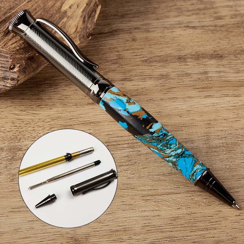 PKM-4 Gun Metal Rosegold Ballpoint Twist Pen Turning Kits