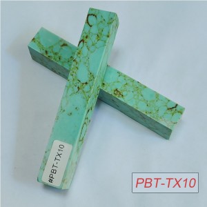 PBT-TX10 Turquoise Stone 3/4"x3/4"x5" Pen Blank