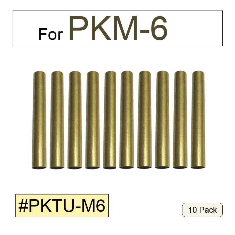 PKTU-M6 Brass Pen Tube Replacement for Pen Kit PKM-6(10 Pack))