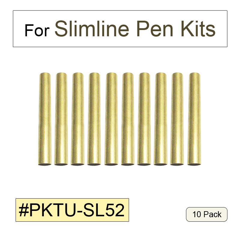 10 Pack Brass Tube Replacement for #PKSL-2 Slimline Pen Kits