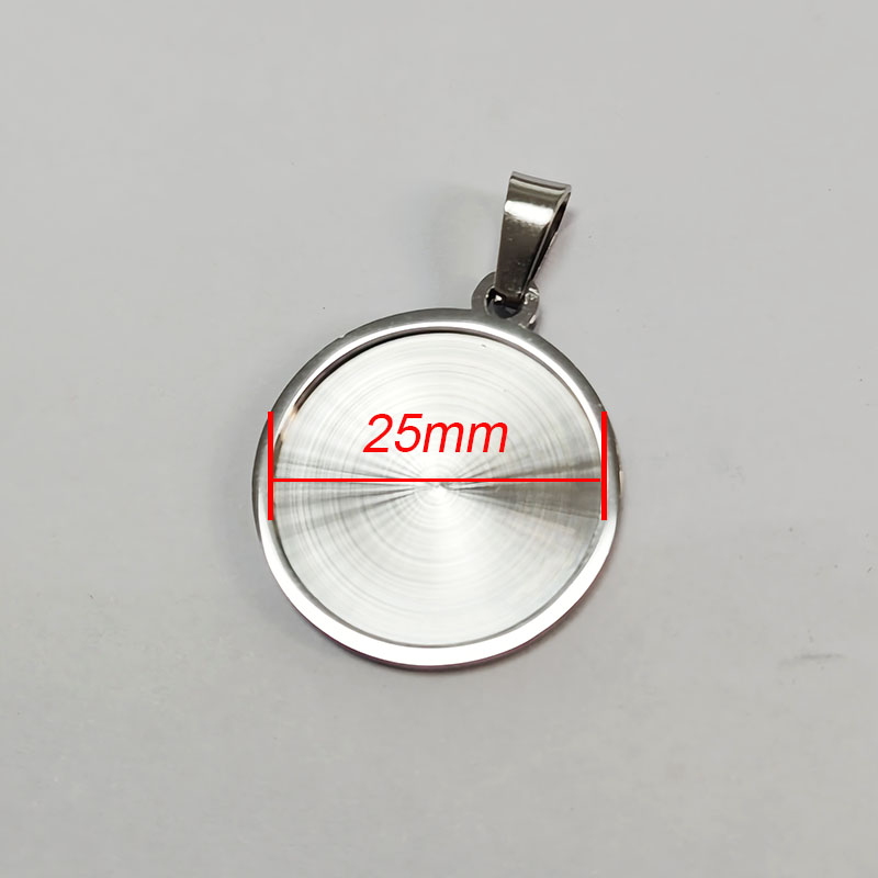 PDK-2 High-quality Polished Stainless Steel Blank Base Pendant