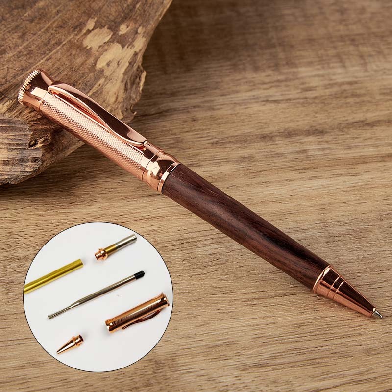 PKM-4 Gunmetal Rosegold Ballpoint Twist Pen Kits
