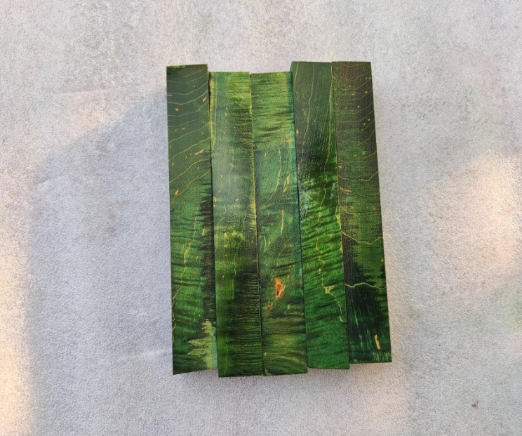 Stabilized Wood with Wavy Pattern Pen Blanks