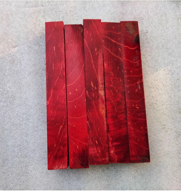 Stabilized Wood with Wavy Pattern Pen Blanks