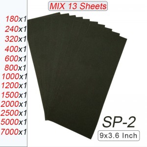 13 Pack 9inchx3.6inch Dry Silicon Carbide Waterproof Abrasive Sandpaper SP-2