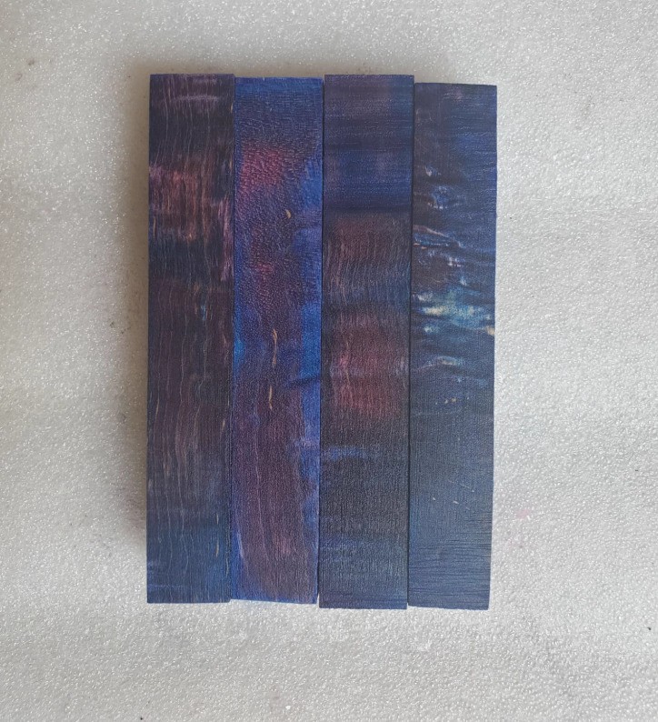 Stabilized Wood with Wavy Pattern Pen Blanks