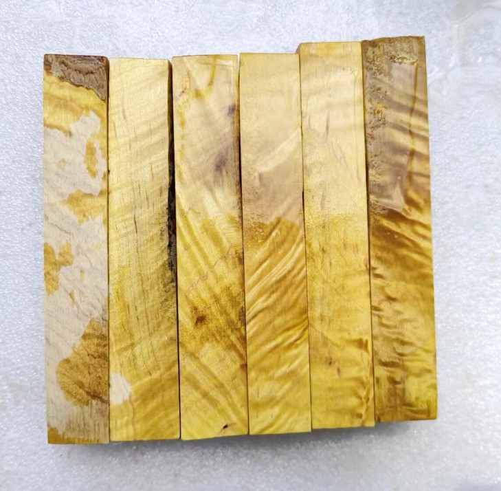 Stabilized Wood with Wavy Pattern Pen Blanks