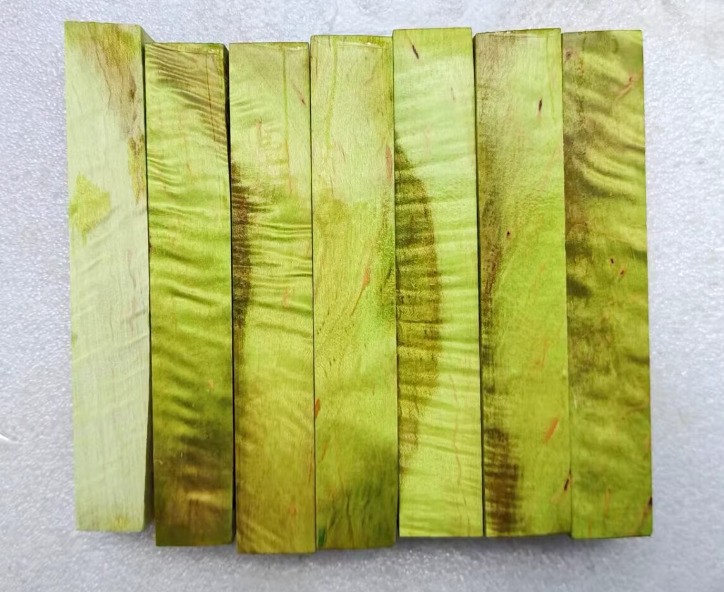 Stabilized Wood with Wavy Pattern Pen Blanks