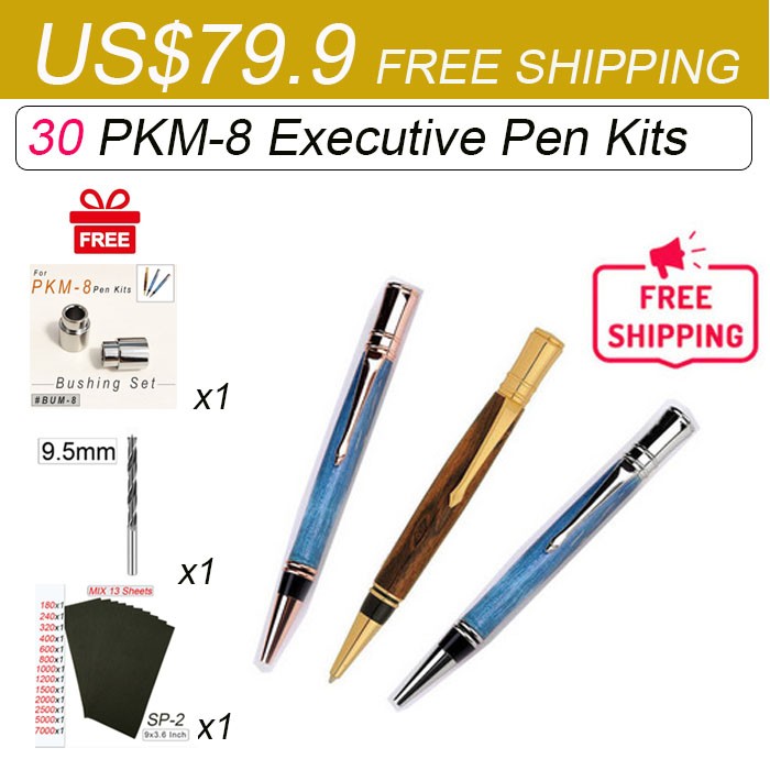 Executive PKM-8 Pen Kits in Random Color Total 30 Kits Price US$79.9FREE SHIPPING