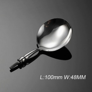 Premium 304 Stainless Steel Cutlery Kit Bolster with Finished Tang and threaded insertable part-Round Spoon