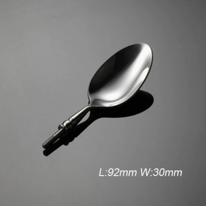 Premium 304 Stainless Steel Cutlery Kit Bolster with Finished Tang and threaded insertable part-Small Pointed Spoon
