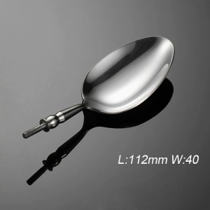 Premium 304 Stainless Steel Cutlery Kit Bolster with Finished Tang and threaded insertable part-Pointed Spoon