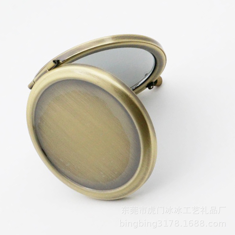 Foldable DIY Makeup Mirror Kit in Antique Brass