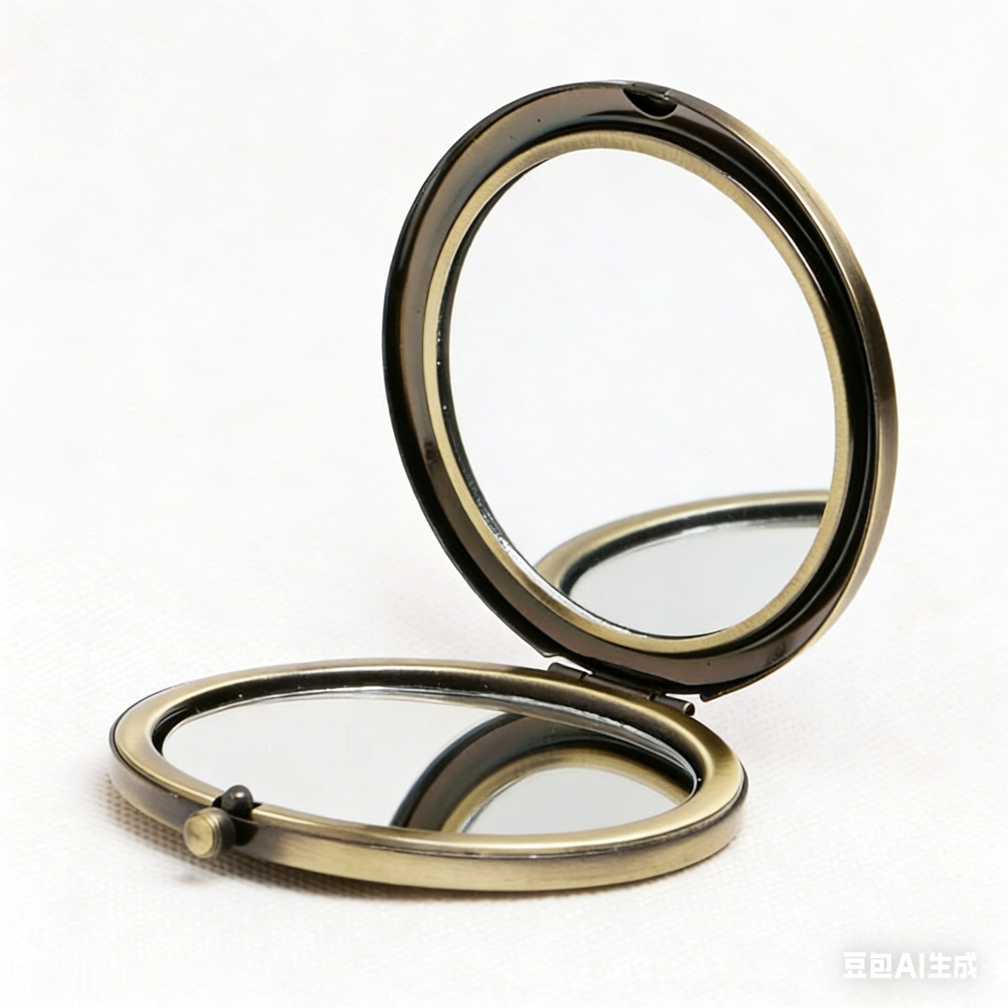 Foldable DIY Makeup Mirror Kit in Antique Brass