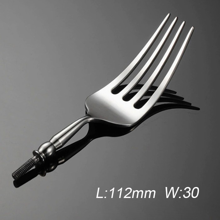 Premium 304 Stainless Steel Cutlery Kit Bolster with Finished Tang and threaded insertable part-Fork