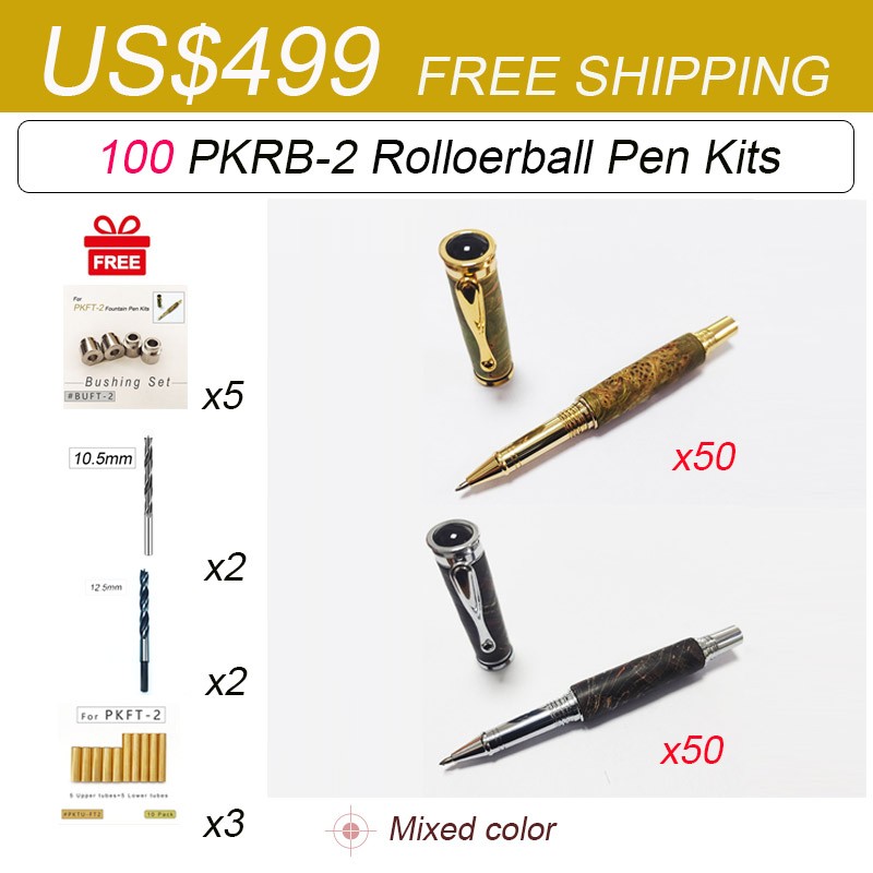100 PKRB-2 Rollerball Pen Kits US$499 Free Shipping