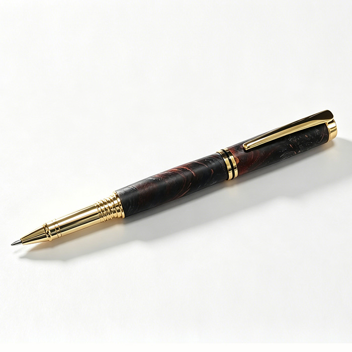 PKRB-7 Jr. Gentlemen's Rollerball Pen Kits in Gold+Black