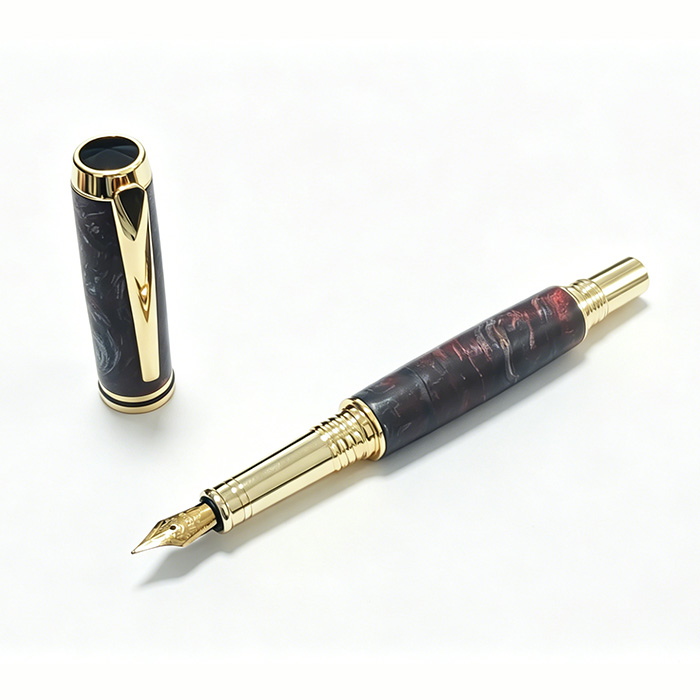PKFT-7 Jr. Gentlemen's Fountain Pen Kits in Gold+Black