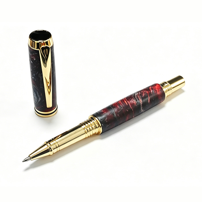 PKRB-7 Jr. Gentlemen's Rollerball Pen Kits in Gold+Black