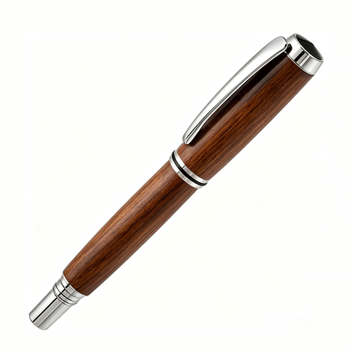 PKFT-7 Jr. Gentlemen's Fountain Pen Kits in Chrome+Black