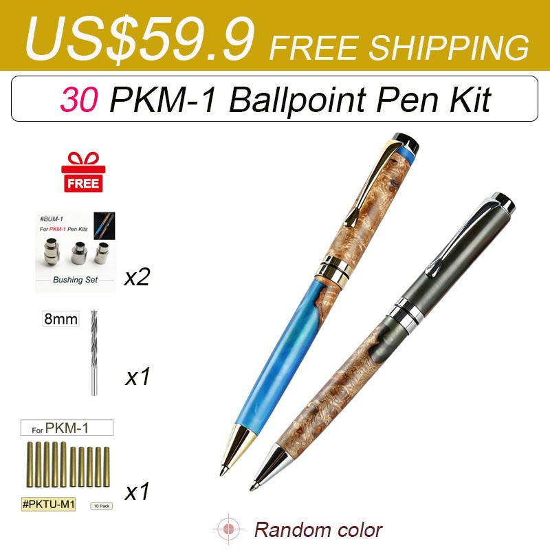 30 PKM-1 Ball Point  Pen Kits US$59.9 Free Shipping