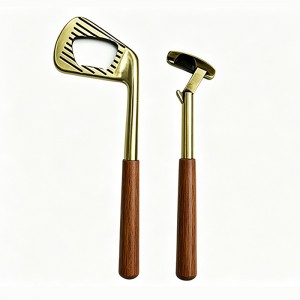 BOK-6 Zinc Alloy Golf Iron Putter Shaped Creative Beer Opener