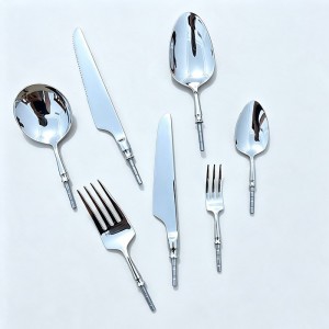 Premium 304 Stainless Steel Cutlery Kit Bolster with Finished Tang-Round Spoon