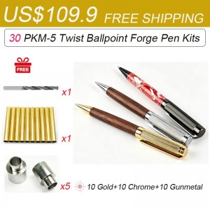 30 PKM-5 Forge Solid Clip Ballpoint Pen Kits US$109.9 Free Shipping