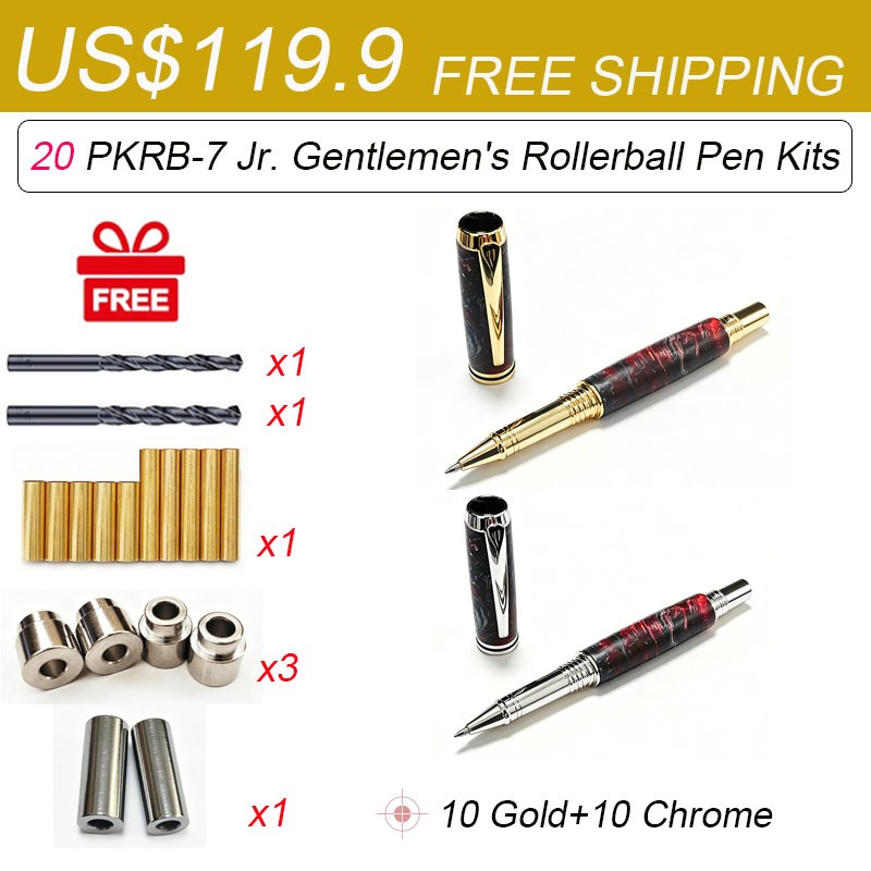 20 PKRB-7 Jr. Gentlemen's  Rollerball Pen Kits US$119.9 Free Shipping