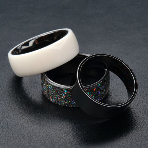 Black Ceramic Comfort Fit Ring Core