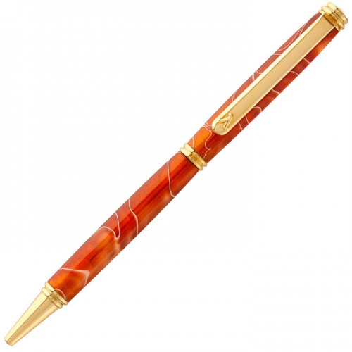 Beaded Slimline Pen Kit 10k Gold