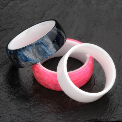White Ceramic Comfort Fit Ring Core
