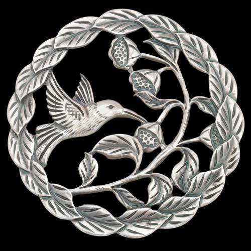 Pewter Potpourri Lid Blue Bell