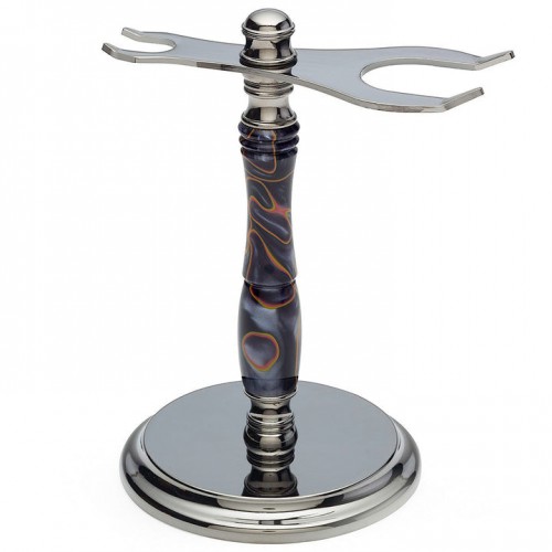 Classic Razor &amp; Shaving Brush Stand Kit Gun Metal