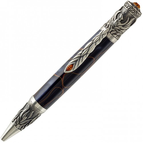 Phoenix Rising Twist Pen Kit Antique Pewter